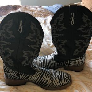 Roper glitter zebra boots